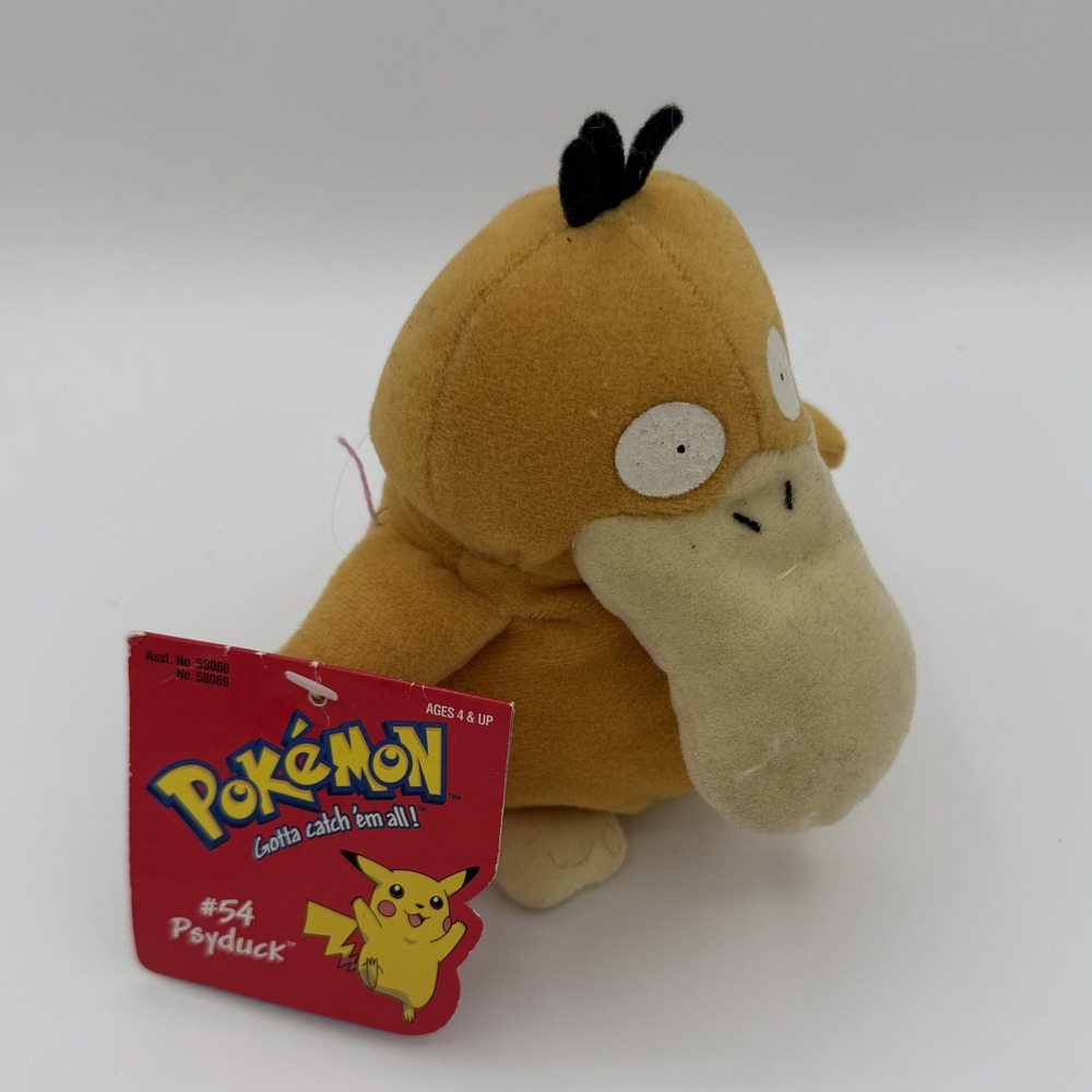Vintage Pokemon‎ Psyduck Plush Toy 1998 Hasbro Nintendo Stuffed Animal - Picture 2 of 7